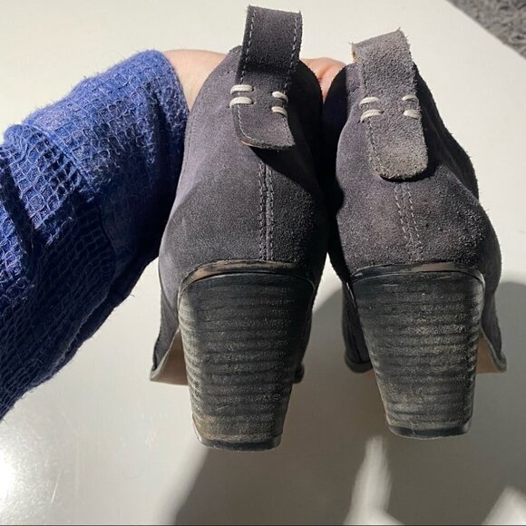 Jeffrey Campbell Rosalee Blue Suede Ankle Booties - Picture 4 of 7